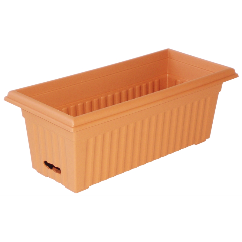 HomeLeisure 680mm WaterSaver Terracotta Plastic Rectangular Self ...