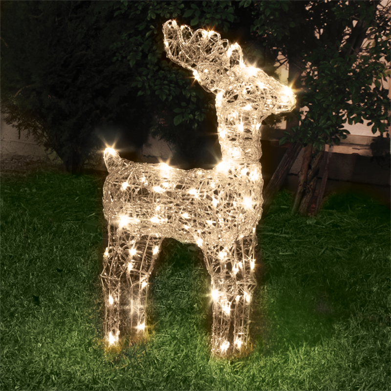 Lytworx 80 LED Warm White Acrylic Spun Reindeer Light | Bunnings Warehouse