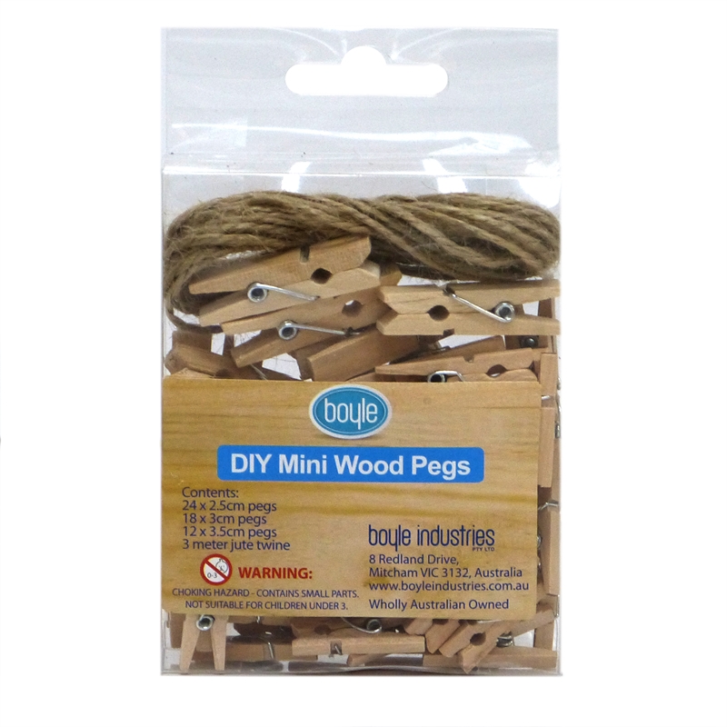 Boyle 3m Jute Twine With 54 Mini Wood Pegs Bunnings Warehouse