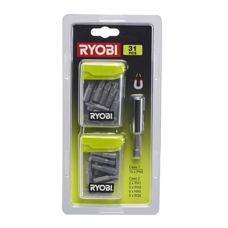 Ryobi Screw Driving Bits Set 31 Pack I/N 6360195 Bunnings Warehouse