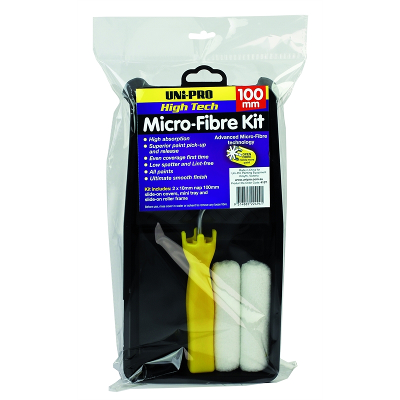UniPro 100mm MicroFibre Mini Roller Kit Bunnings Warehouse