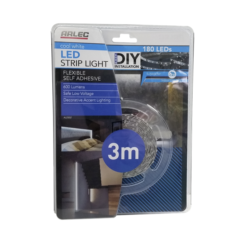 Arlec 3m Cool White LED Strip Light Bunnings Warehouse