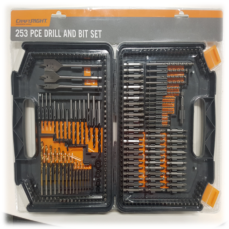 Craftright 253pcs Drill Bit Set Misc Drill And Bit Set Bunnings Warehouse