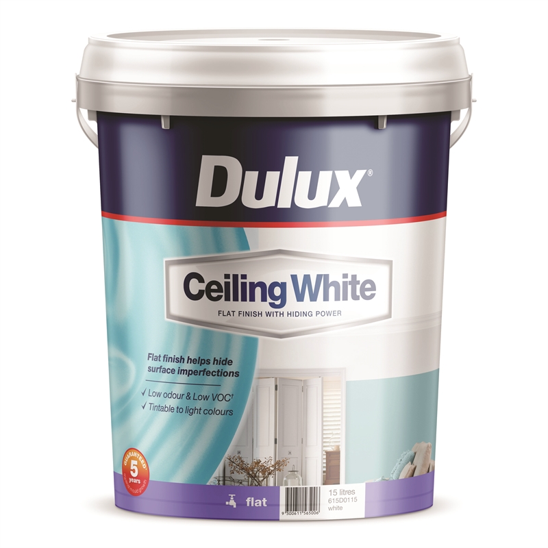 Dulux 15L White Ceiling Paint Bunnings Warehouse