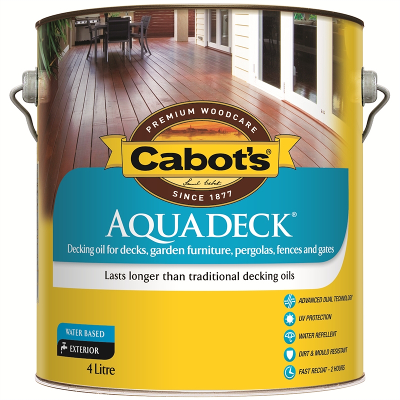 Cabot's Aquadeck 4L Jarrah Exterior Decking Oil | Bunnings Warehouse