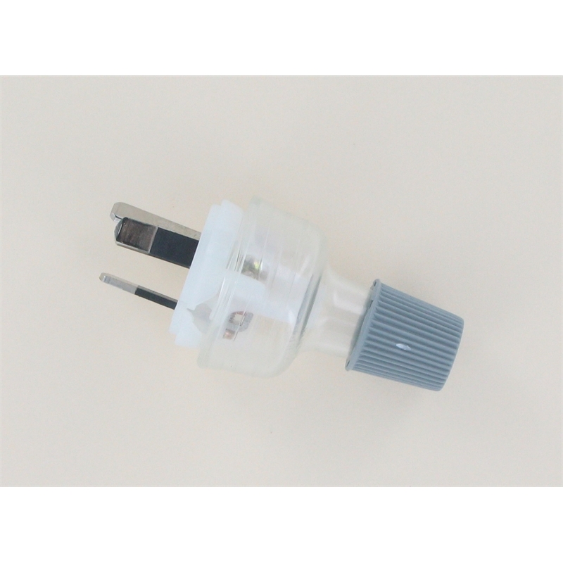 Hpm 10a 8mm Clear 3 Pin Electrical Plug Top Bunnings Warehouse