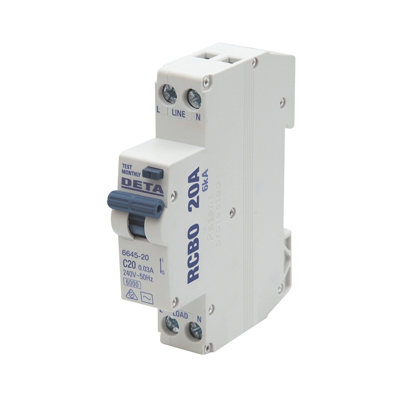 Deta 20A Residual Circuit Breaker With Overload Protection