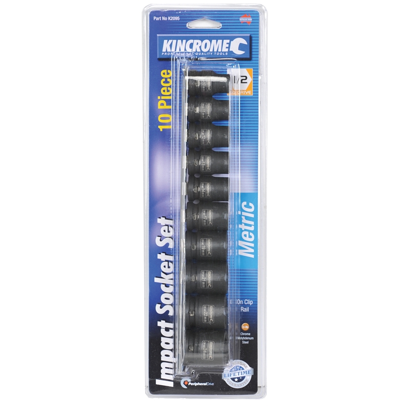 Kincrome 10 Piece 1/2" Drive Impact Socket Set Bunnings Warehouse