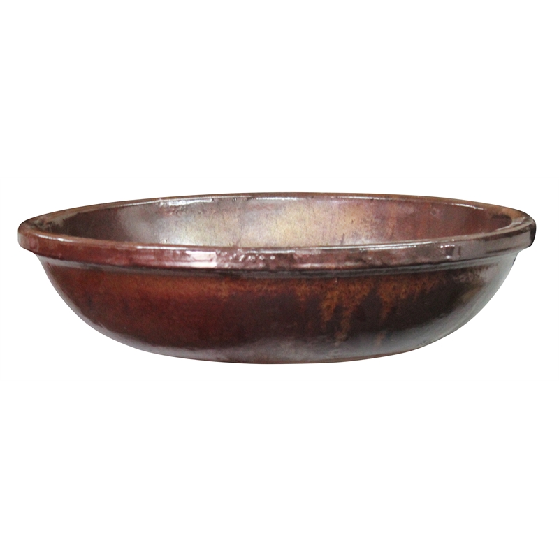 Northcote Pottery 50 x 14cm Primo Newport Bird Bath Bowl - Copper