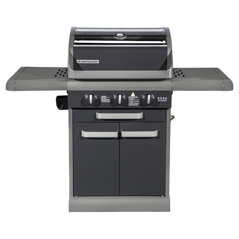 Matador 3 Burner Hooded Boss BBQ | Bunnings Warehouse