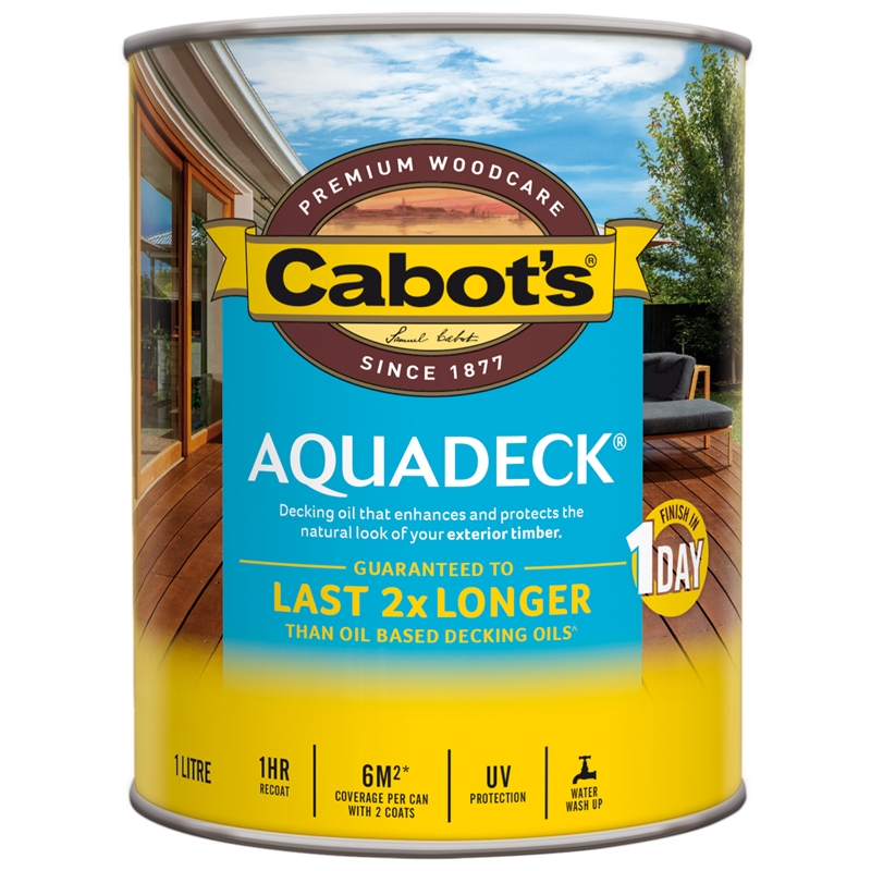 Cabot's Aquadeck Merbau Exterior Decking Oil - 1L | Bunnings Warehouse