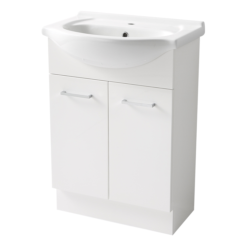 Estilo 600mm White Vanity With Semi Recessed Basin | Bunnings Warehouse