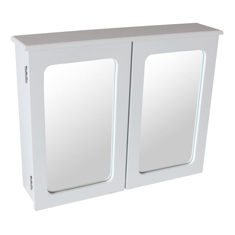 Estilo 2 Door 570mm Wide Bathroom Mirror Cabinet White ...