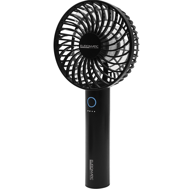 Euromatic Mini Rechargeable Black Portable Fan Bunnings Warehouse