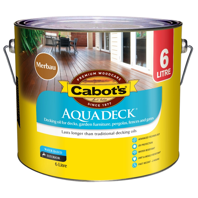 Cabot's 6L Aquadeck Merbau Decking Oil I/N 1520515 Bunnings Warehouse