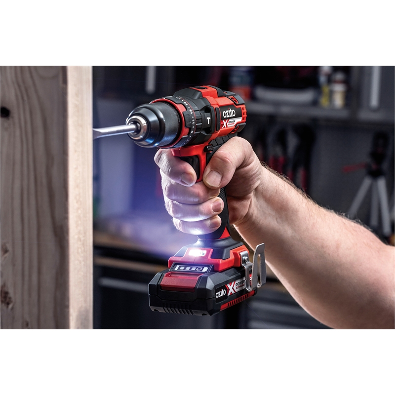 Ozito Power X Change 18V Hammer Drill & Driving Kit | Bunnings Warehouse