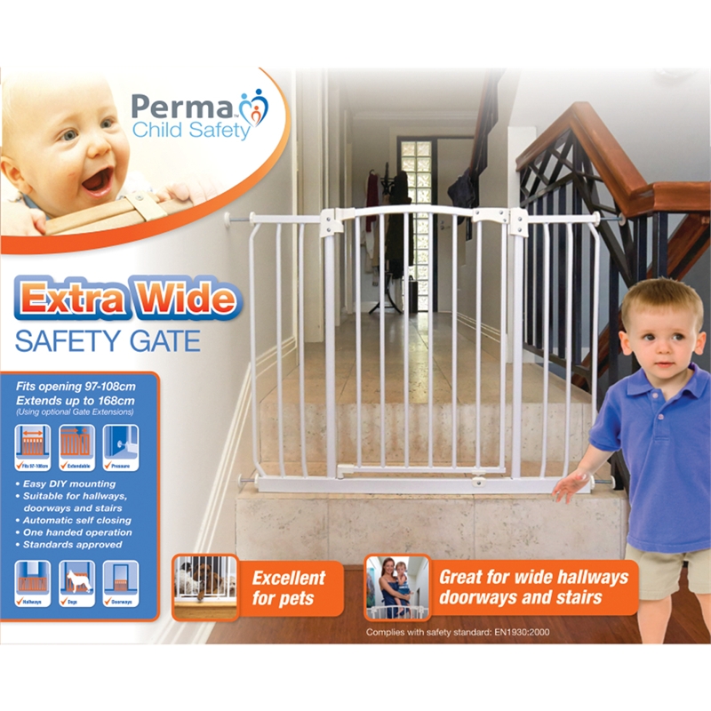 Perma Child Safety 97 108cm Hallway Gate I/N 4210442 Bunnings Warehouse