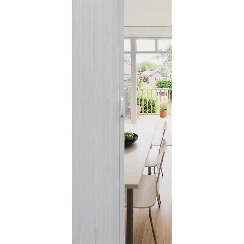 Pillar Products 82 x 203cm White Maple Laguna PVC Concertina Door I/N