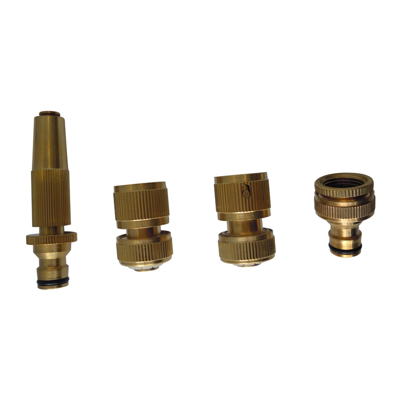 Aqua Systems 4 Piece Brass Hose Fitting Set Bunnings Warehouse