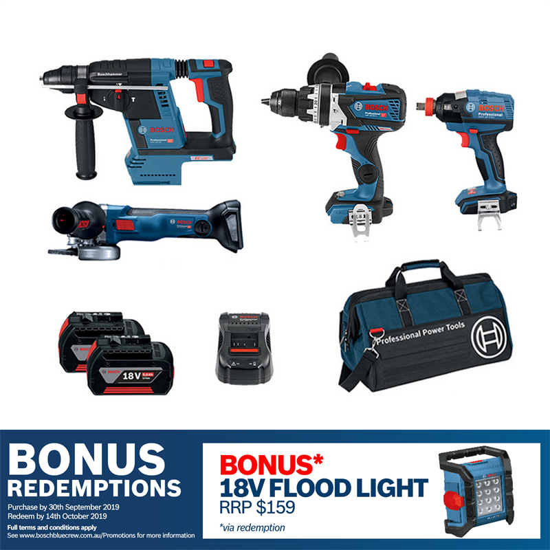 Bosch Blue 18V 4 Piece Brushless Combo Kit | Bunnings Warehouse