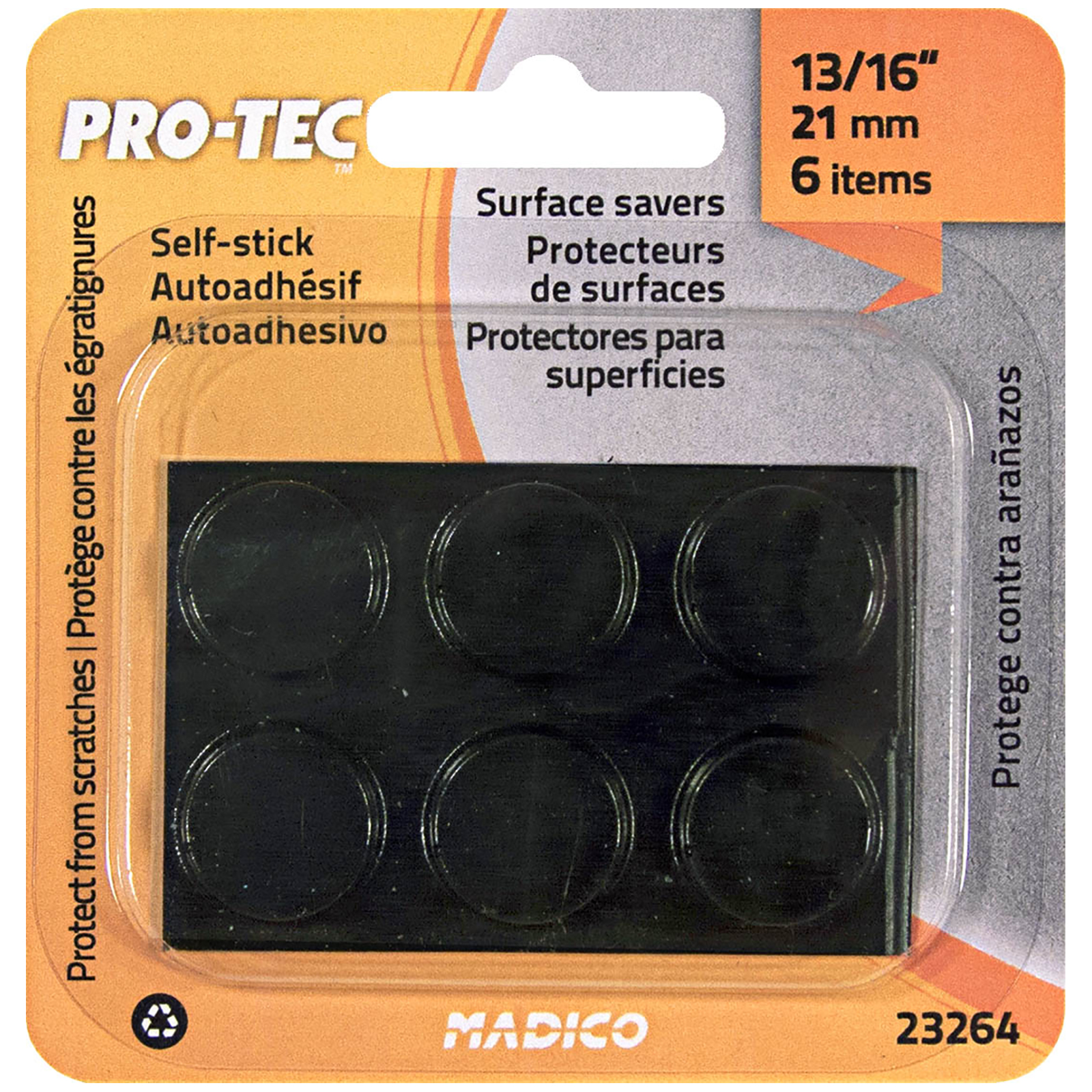 Madico 18mm Black Vinyl Protec Surface Saver - 6 Pack