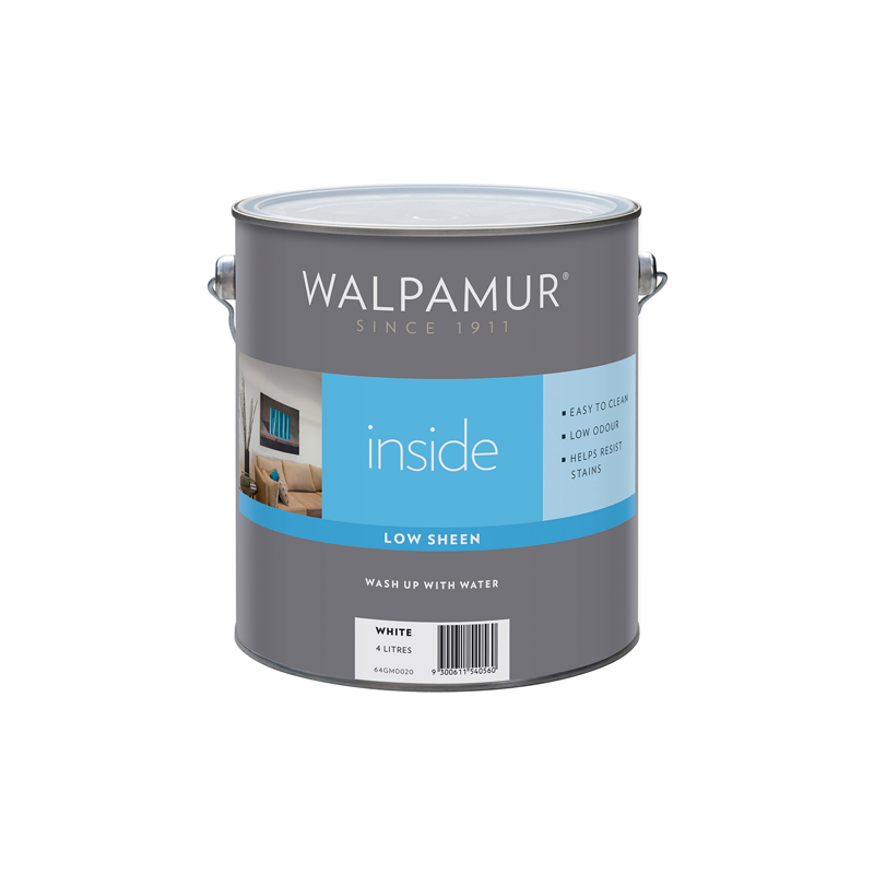 Walpamur Inside 4L White Low Sheen Interior Paint | Bunnings Warehouse