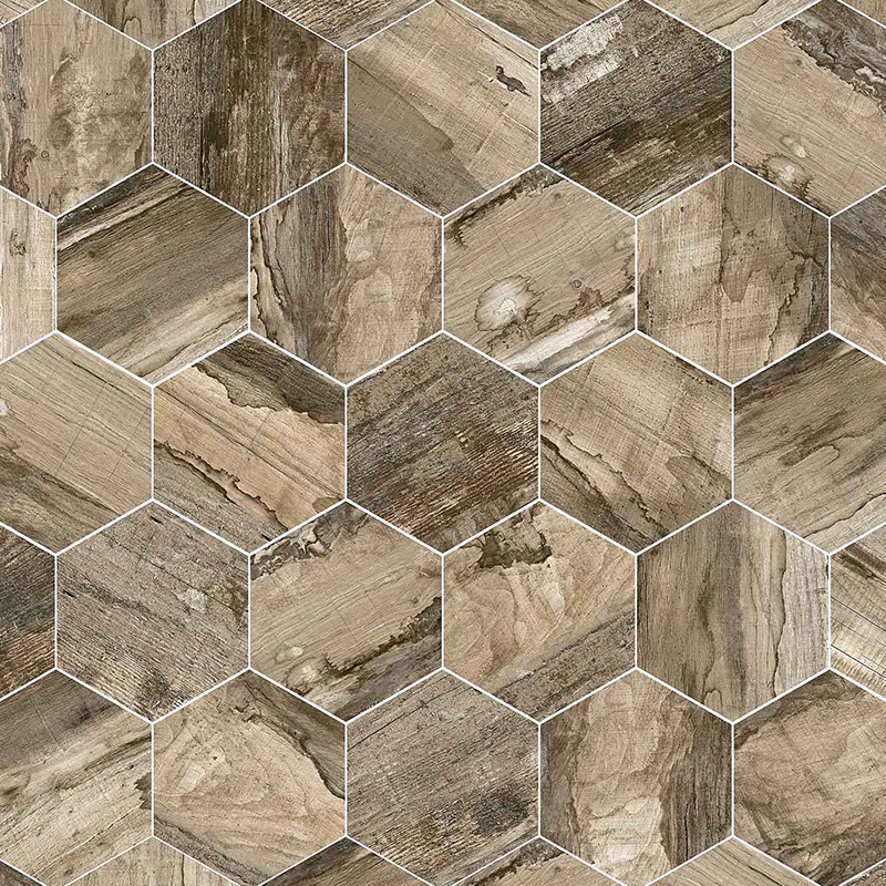 Johnson 242 x 280mm Ceramic Hickory Hexagon Floor Tile 