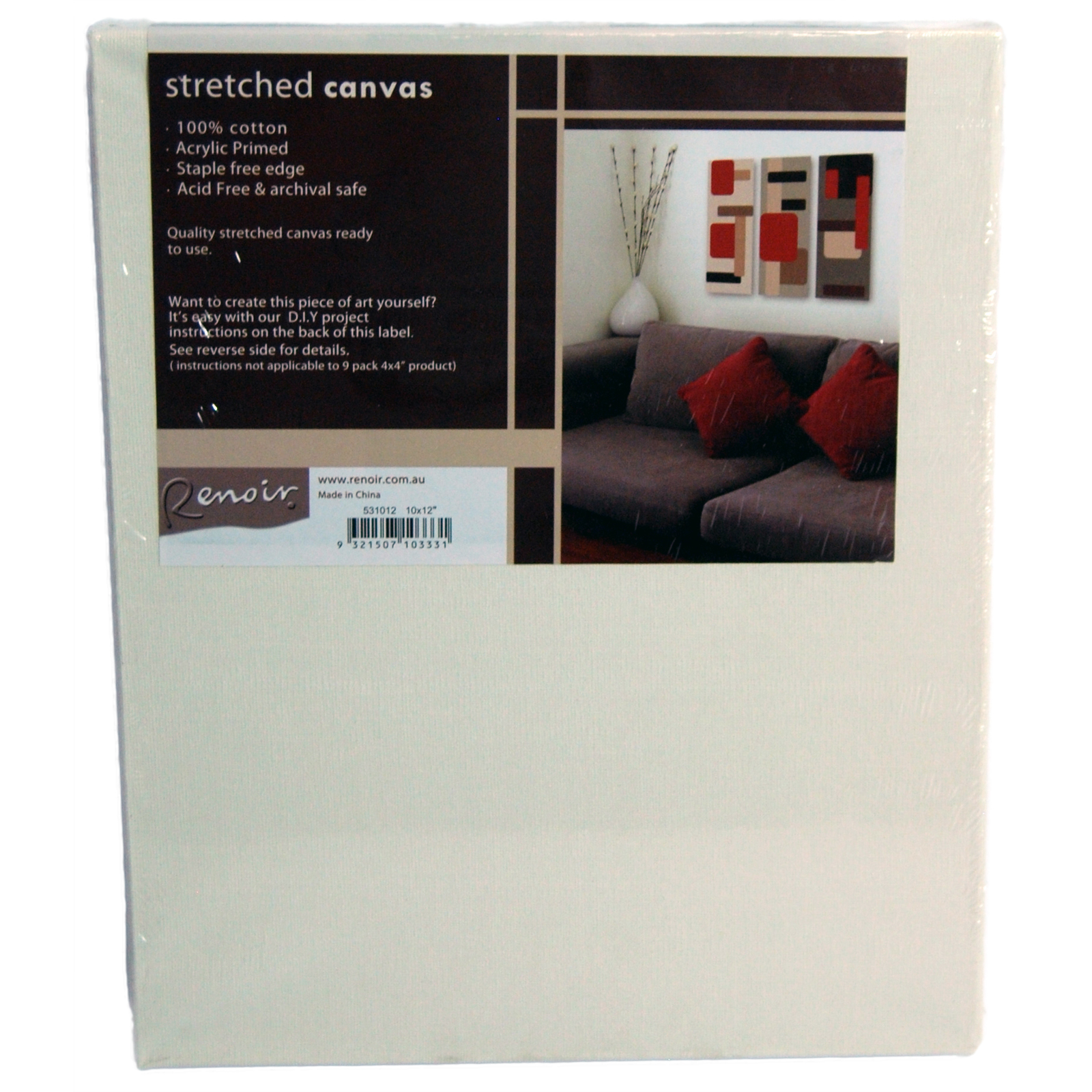 Renoir Wide Profile Stretched Canvas  - 254mm x 304mm