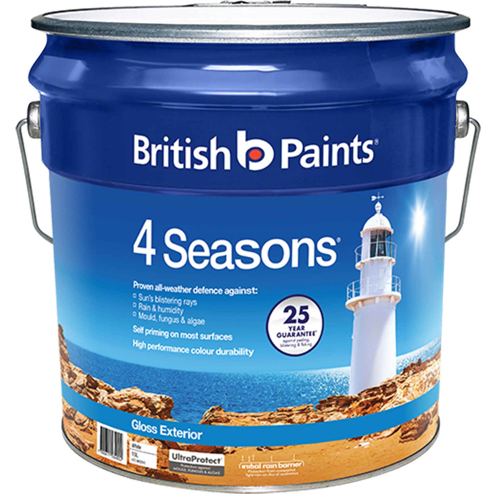 British Paints 4 Seasons 15L Gloss White Exterior Paint Bunnings