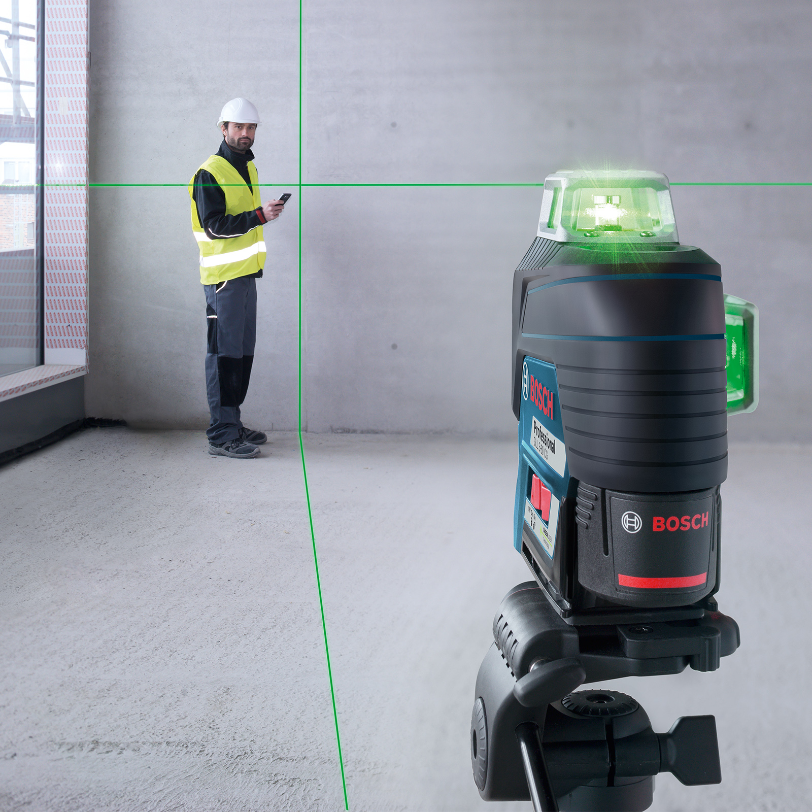 Bosch Blue 20m Green Beam Laser Level Bunnings Warehouse
