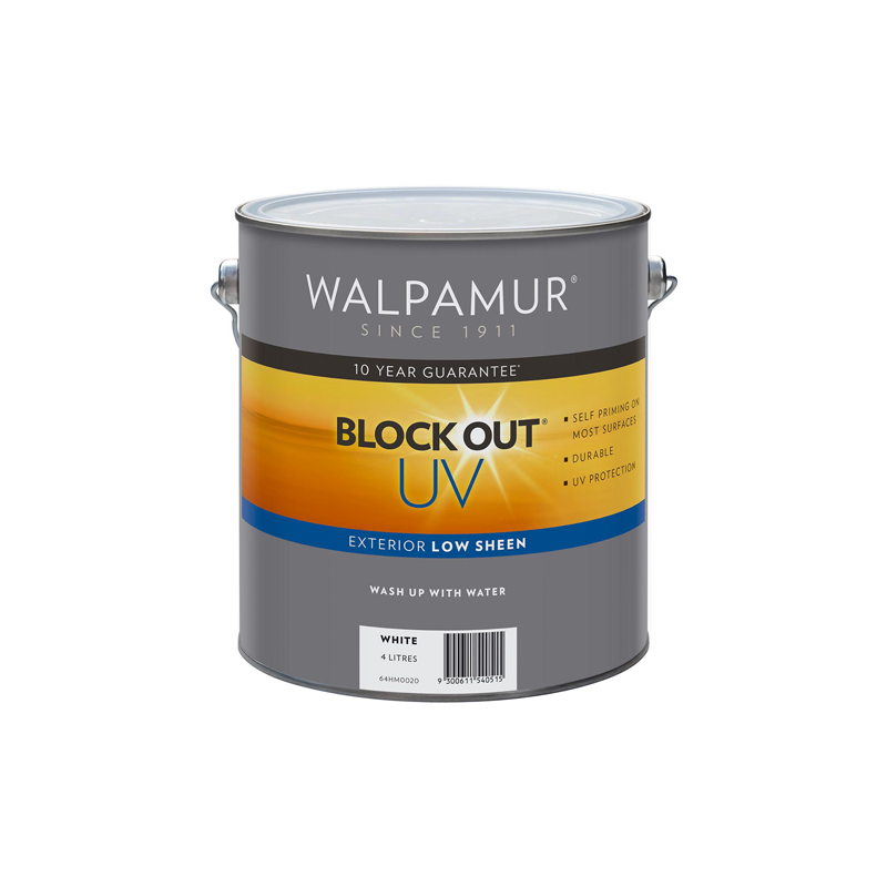 Walpamur 4L White Low Sheen Blockout UV Paint Bunnings Warehouse