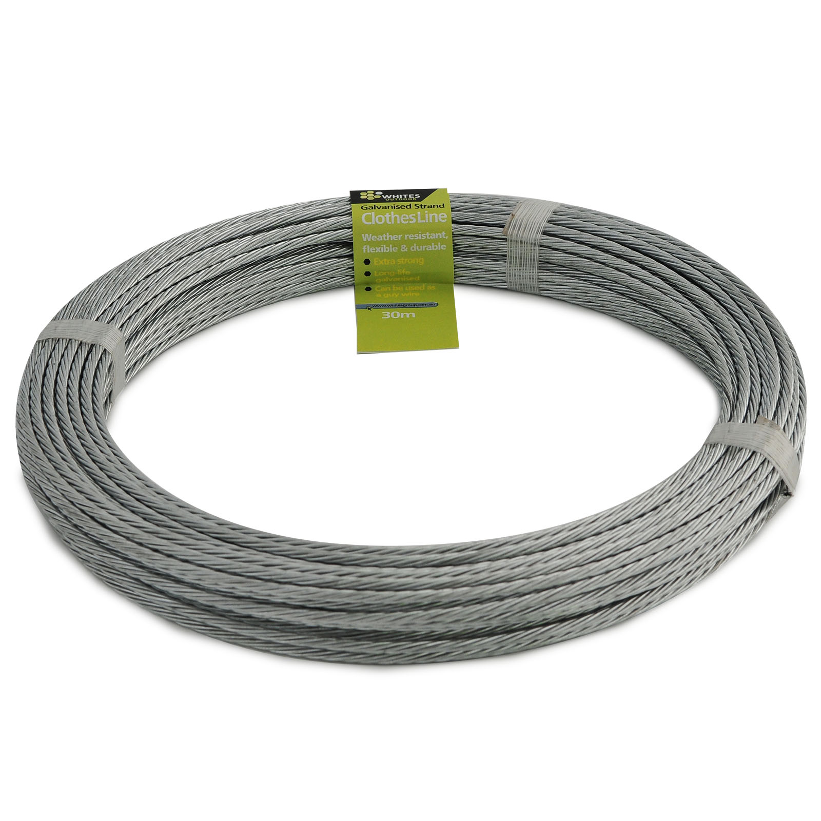 Whites Outdoor 30m Galvanised Clothesline Coil