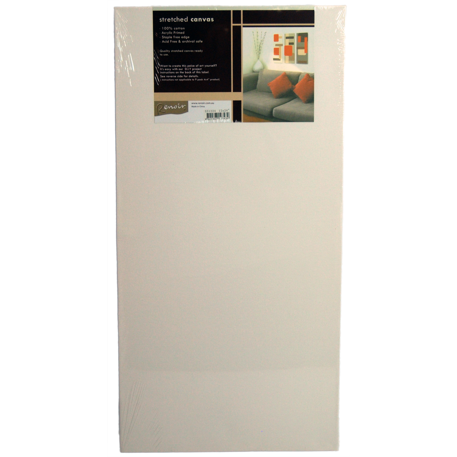 Renoir Wide Profile Stretched Canvas  - 304mm x 609mm