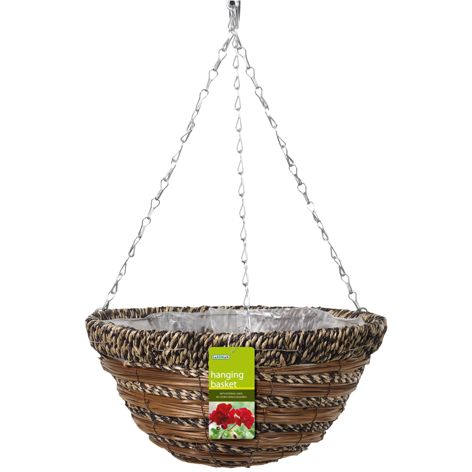 Gardman 35cm Sisal and Fern Hanging Basket Bunnings Warehouse