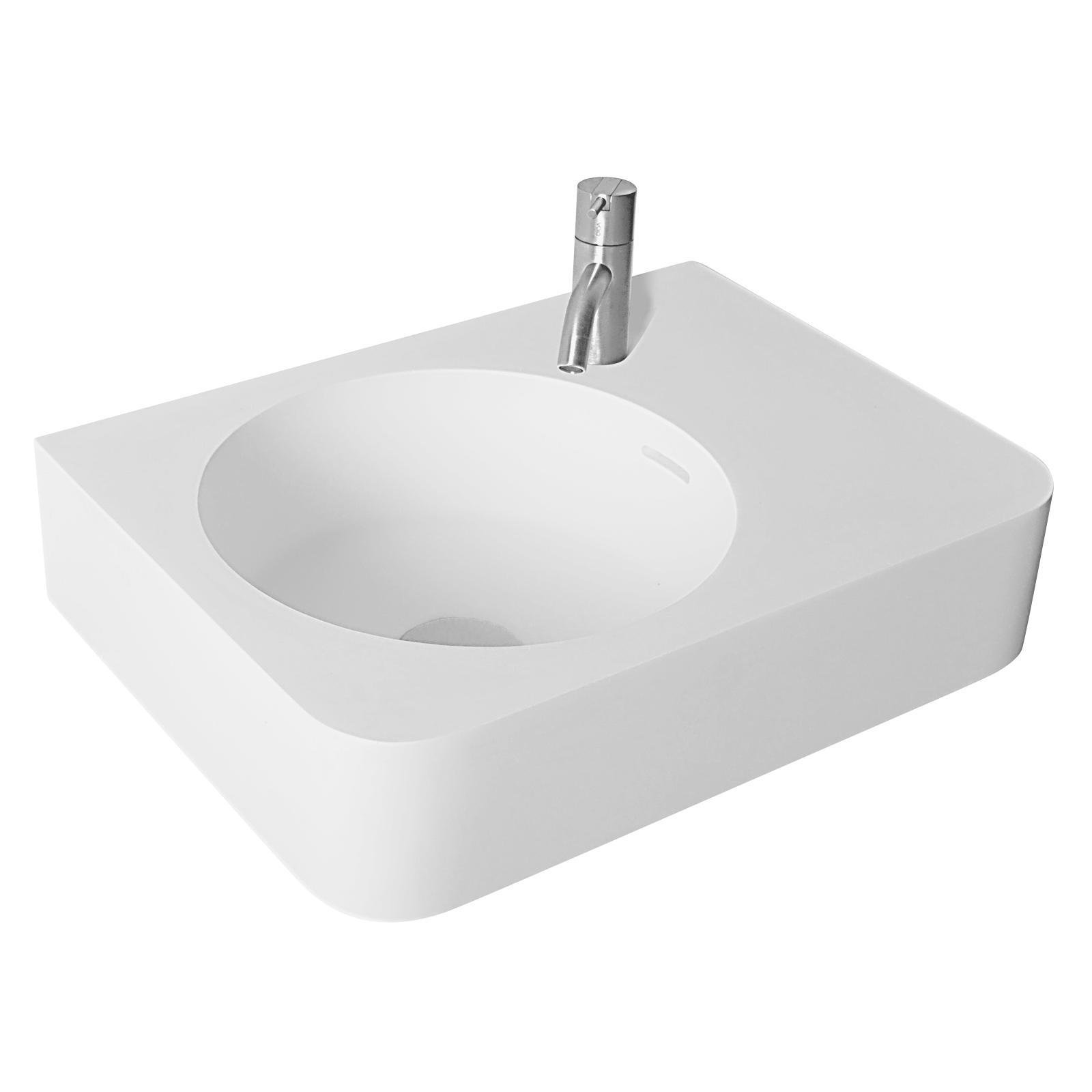 Cibo Design 450mm White Contour Solid Surface Basin