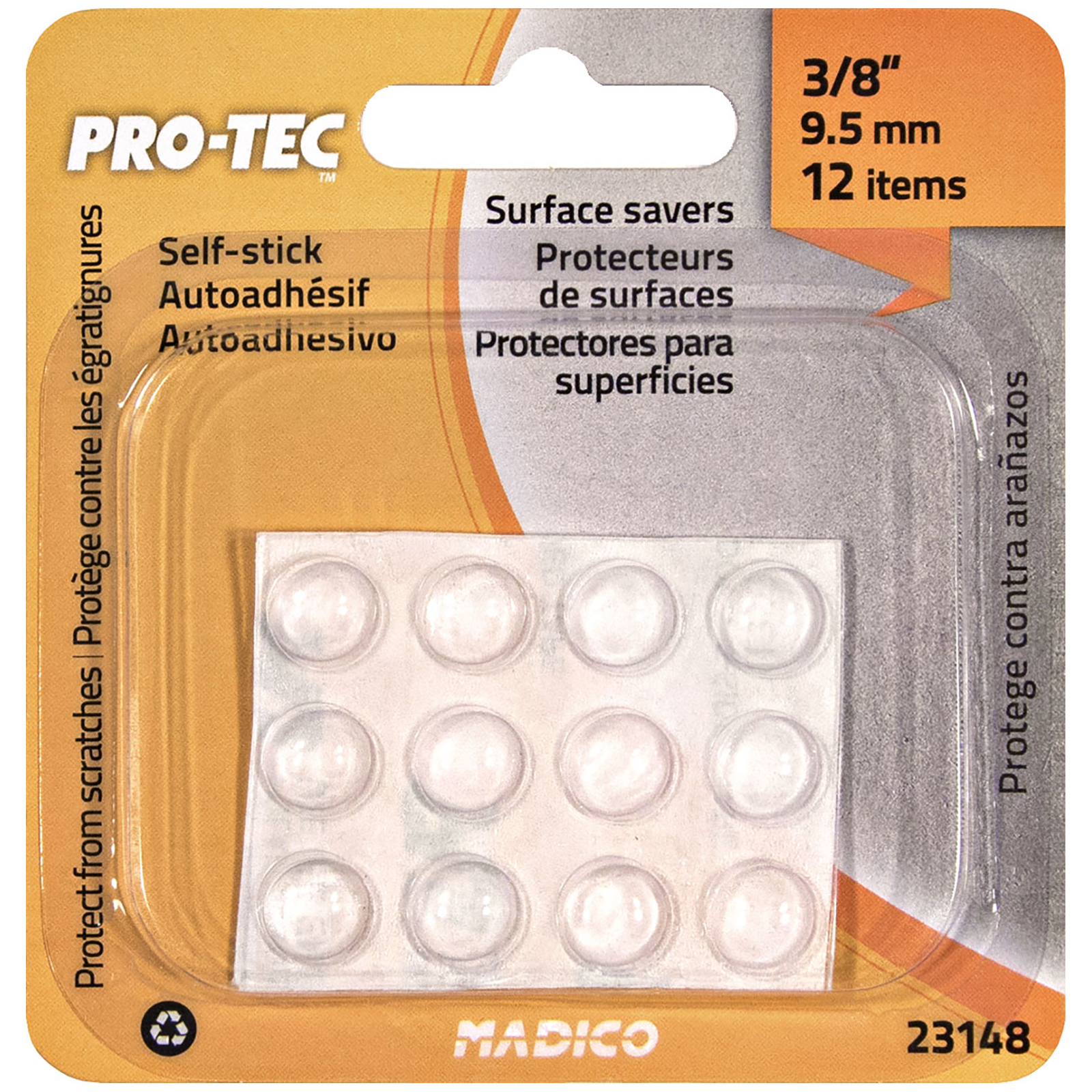 Madico 10mm Clear Vinyl Protec Surface Saver - 12 Pack