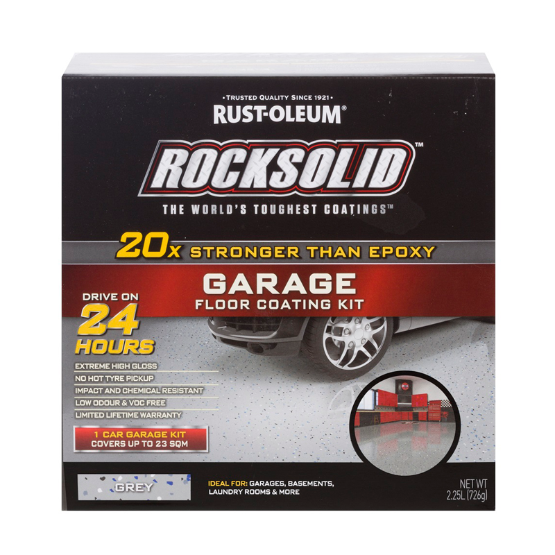 Rust-Oleum Grey RockSolid Garage Floor Coating - 1 Car 