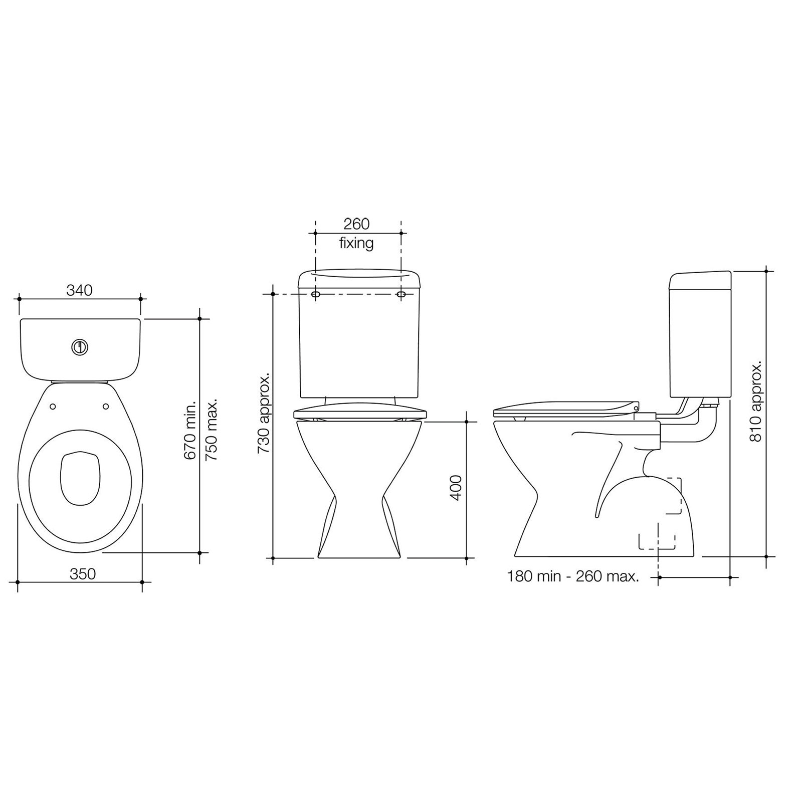 Stylus WELS 4 Star Prima Connector P Trap Toilet Suite Bunnings Warehouse