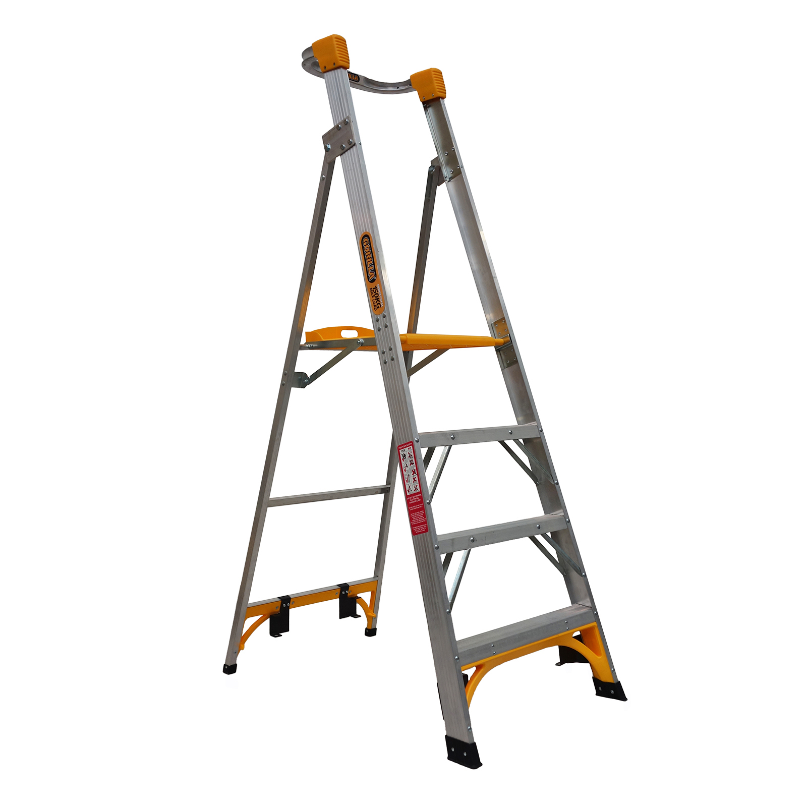 Gorilla 1.2m 150kg Aluminium Platform Ladder | Bunnings Warehouse