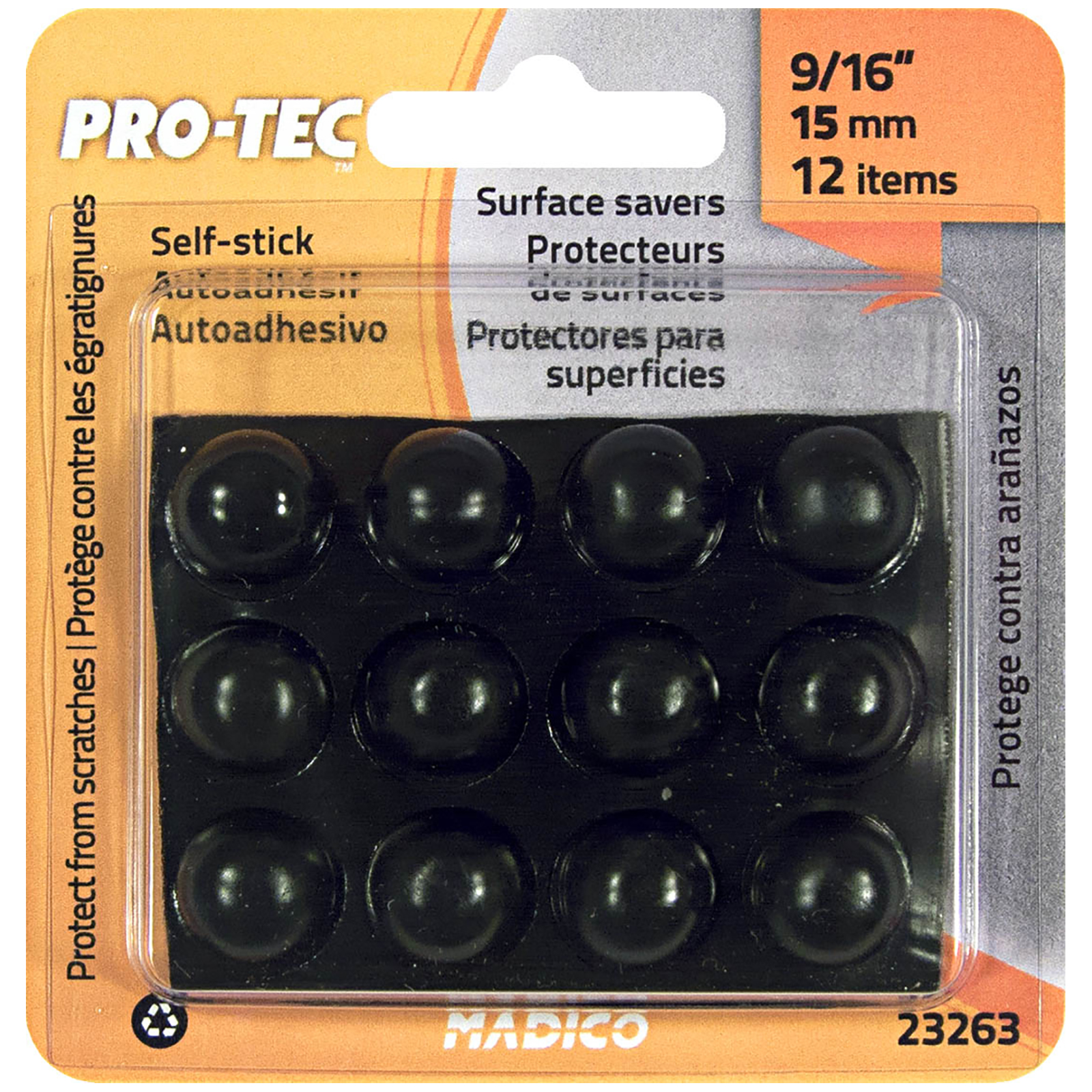 Madico 16mm Black Vinyl Protec Surface Saver - 12 Pack
