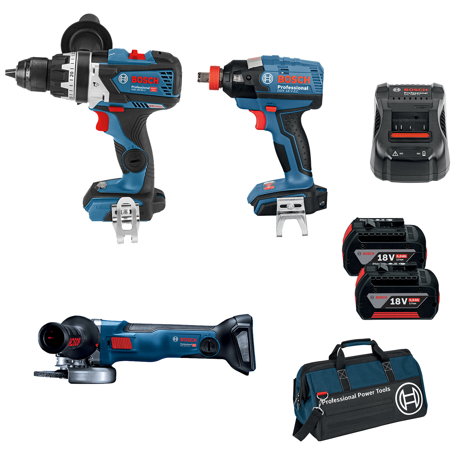 Bosch Professional 18V 3 Piece Cordless Combo Kit | Bunnings Warehouse