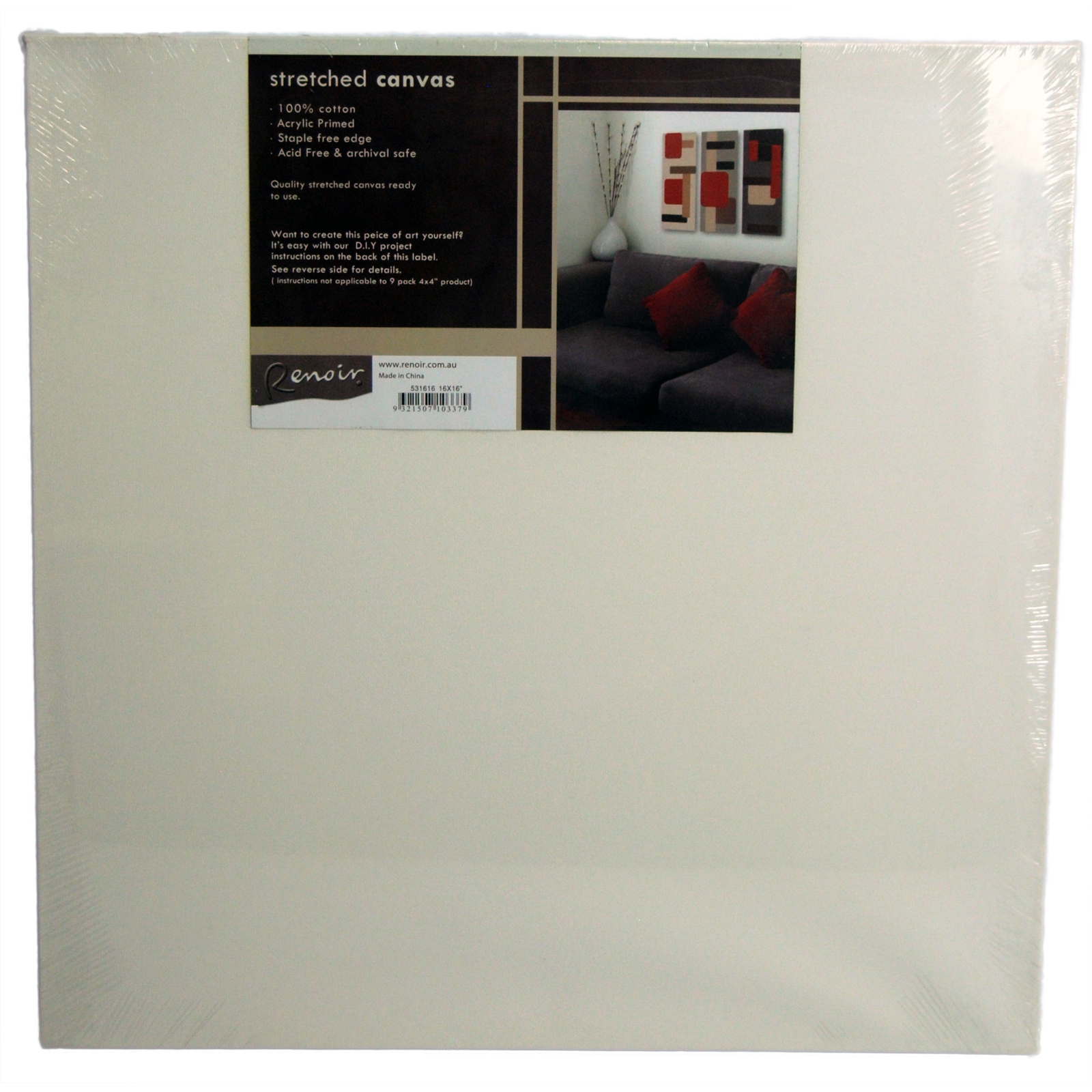 Renoir Wide Profile Stretched Canvas  - 406mm x 406mm