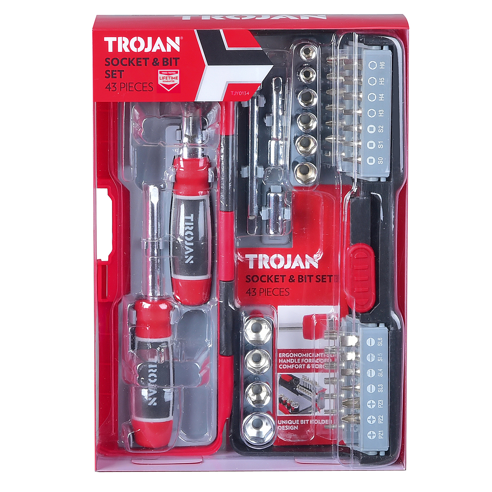 Trojan 43 Piece 1/4in Drive Socket and Bit Set
